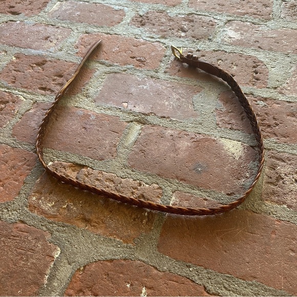 Vintage Coach Men's British Tan 3850 Braided Woven Leather Belt size 36 90cm - Picture 12 of 15